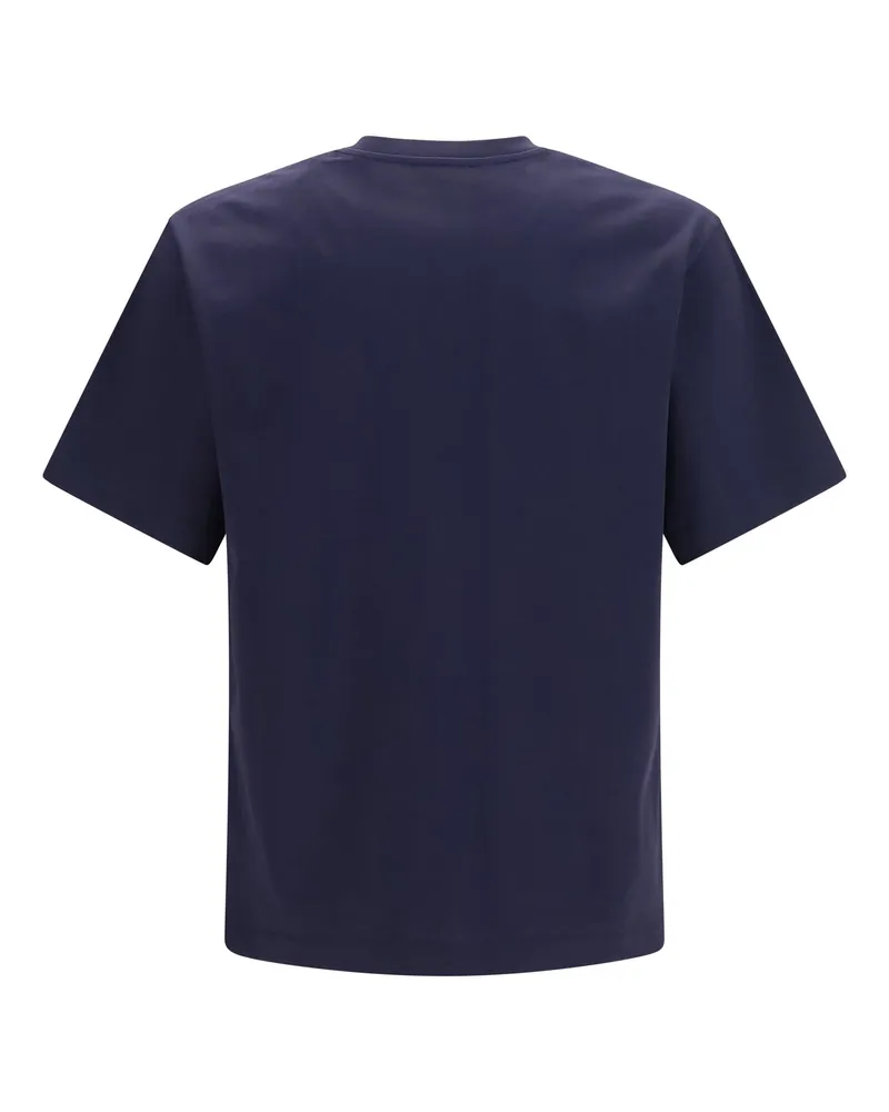 Ferragamo Logo-Embroidered T-Shirt — Navy Navy