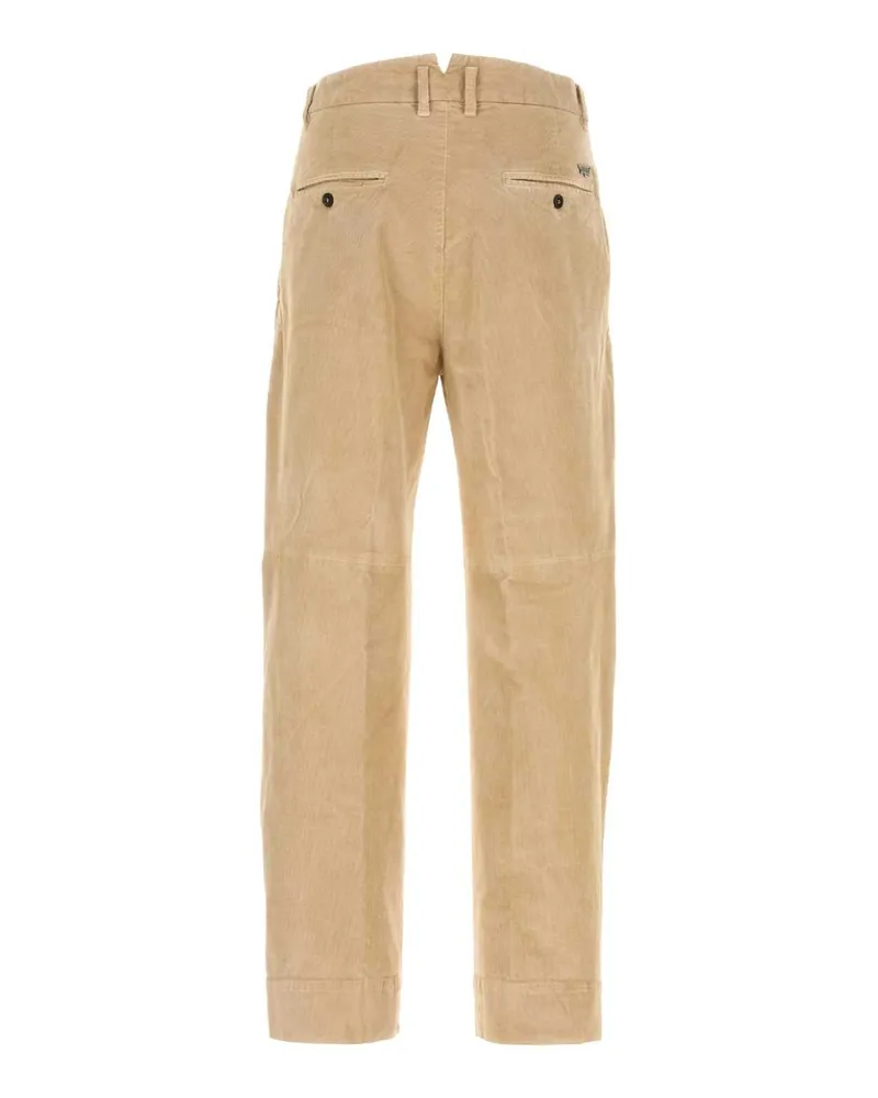 Dsquared2 Men's Beige Stretch Corduroy Pant Deserttan Co Ea Pantaloni Beige
