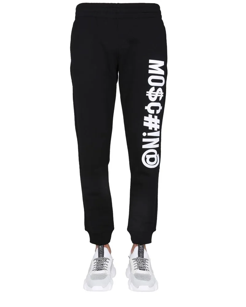 Moschino Men's Black Cotton Joggers (workout Pants Black