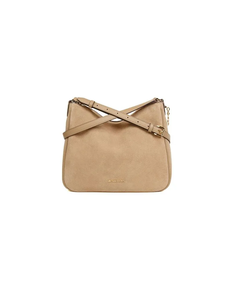 Michael Kors Women's Crossbody Bag Camel Leather Crossbody-bags Beige
