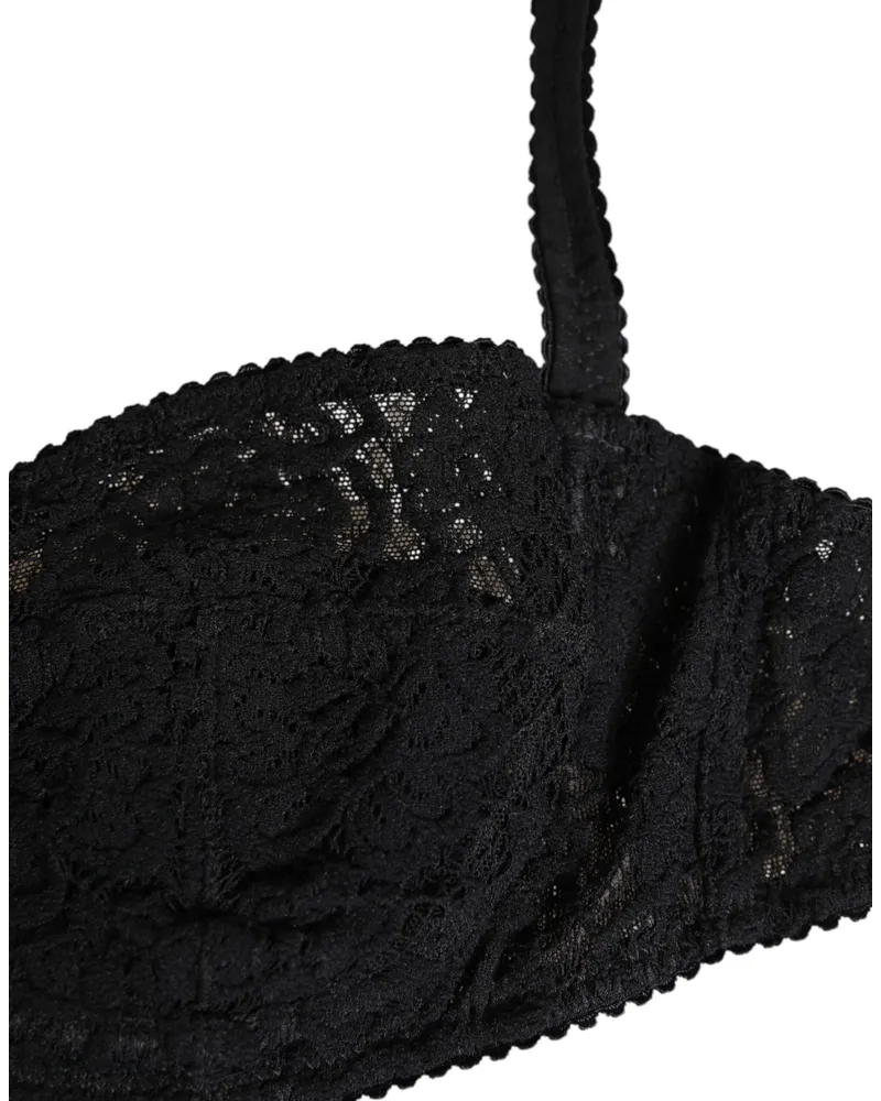 Dolce & Gabbana Women Black Lace Underwire Bra Lingerie Underwear Polyamide (nylon) Clothing Black
