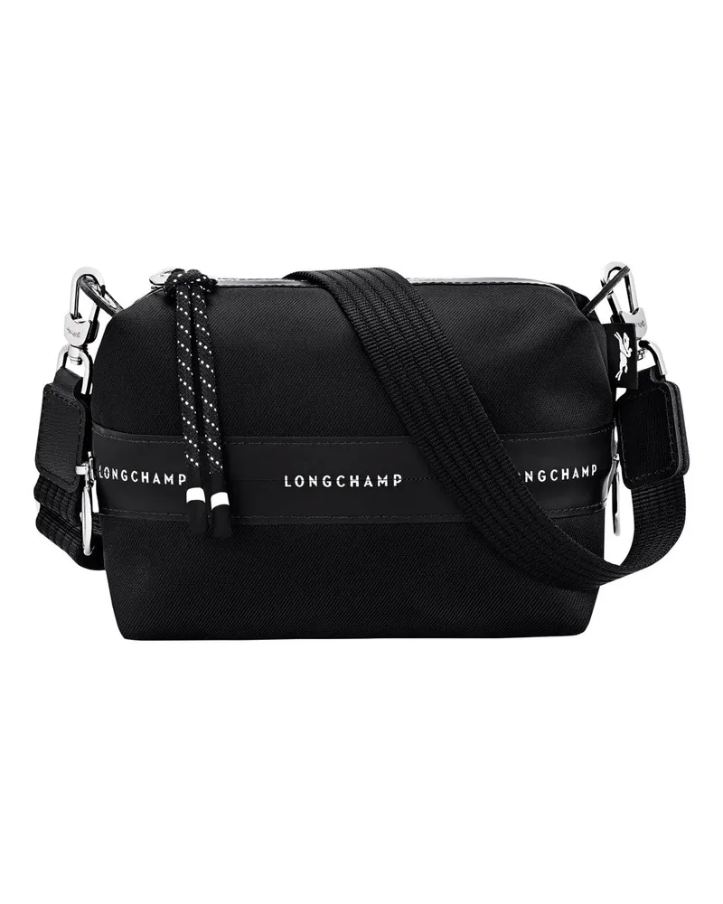 Longchamp Women's Crossbody Bag Le Pliage Energy Black Leather Flap Backpacks Black
