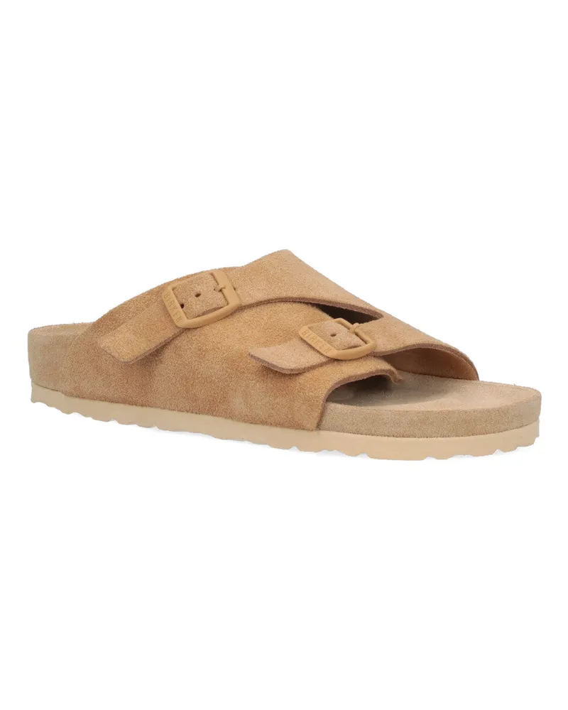 Birkenstock Unisex Sandals Beige Suede Leather Beige