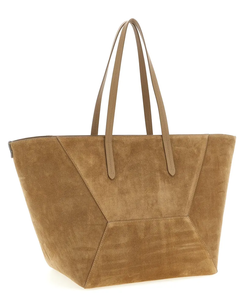 Brunello Cucinelli Women's Brown Calfskin Shoulder Bag Brown