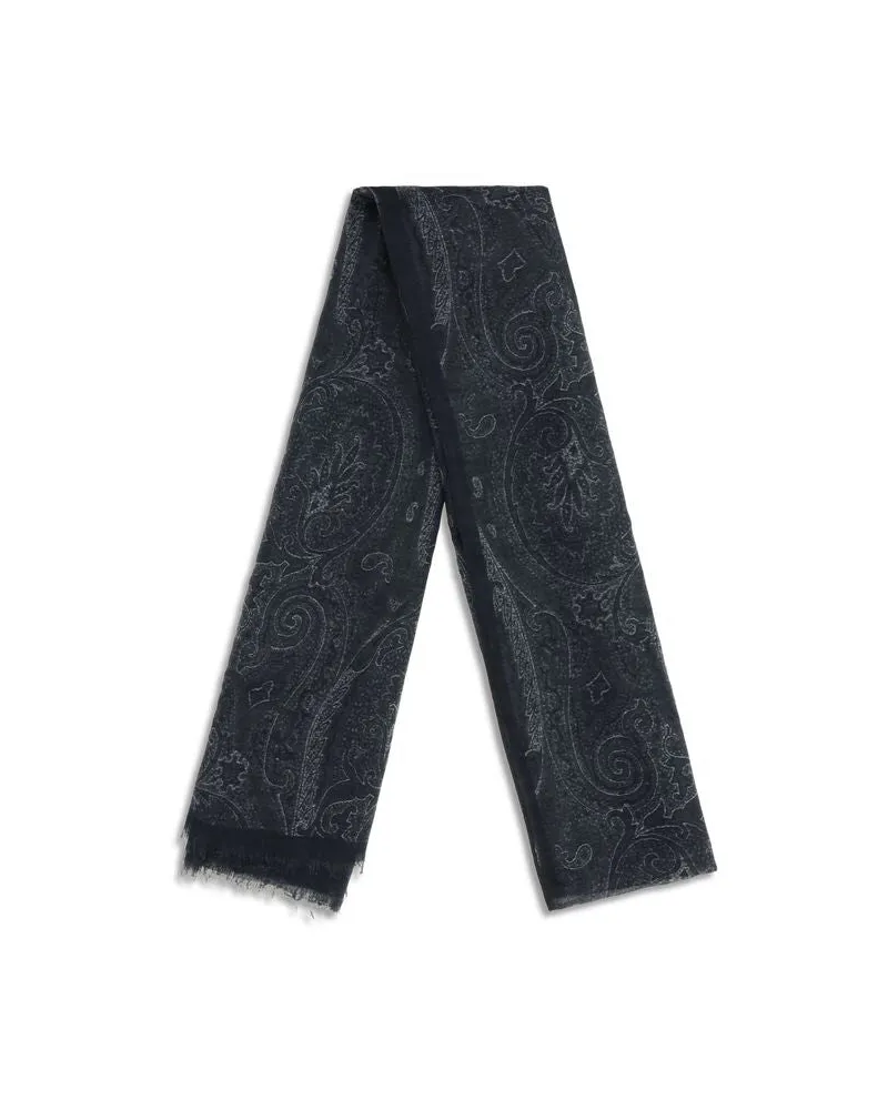 Etro Men's Black Modal Scarf Black