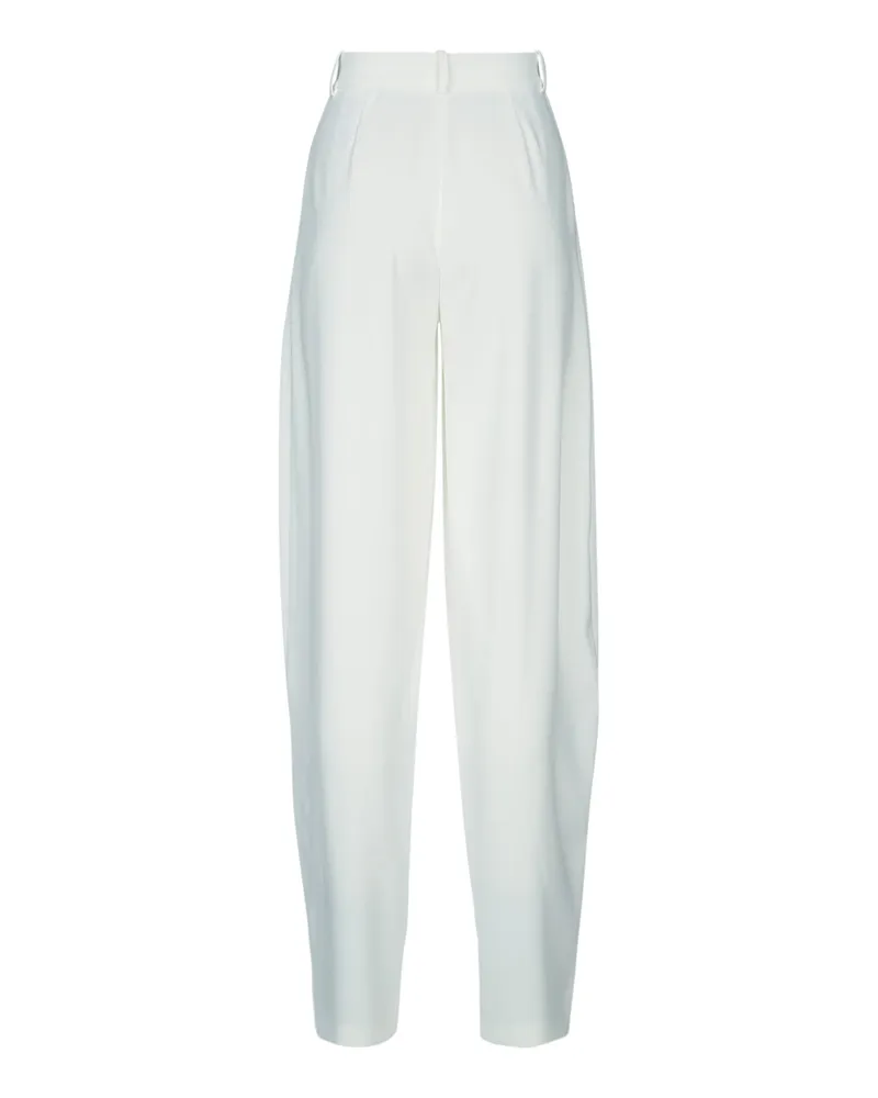 Elisabetta Franchi Women's Pantalone Avorio Plea Pantaloni Trousers White