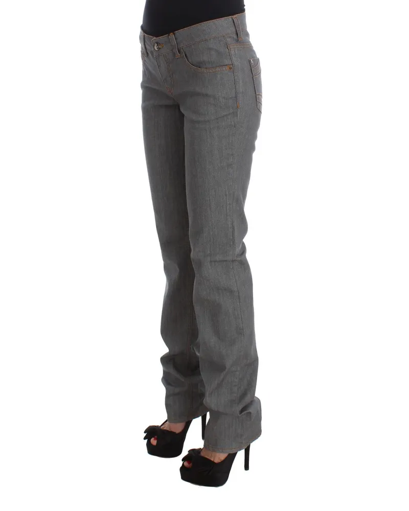 CoSTUME NATIONAL Women's Gray Cotton Regular Fit Denim Jeans Clothing Gray