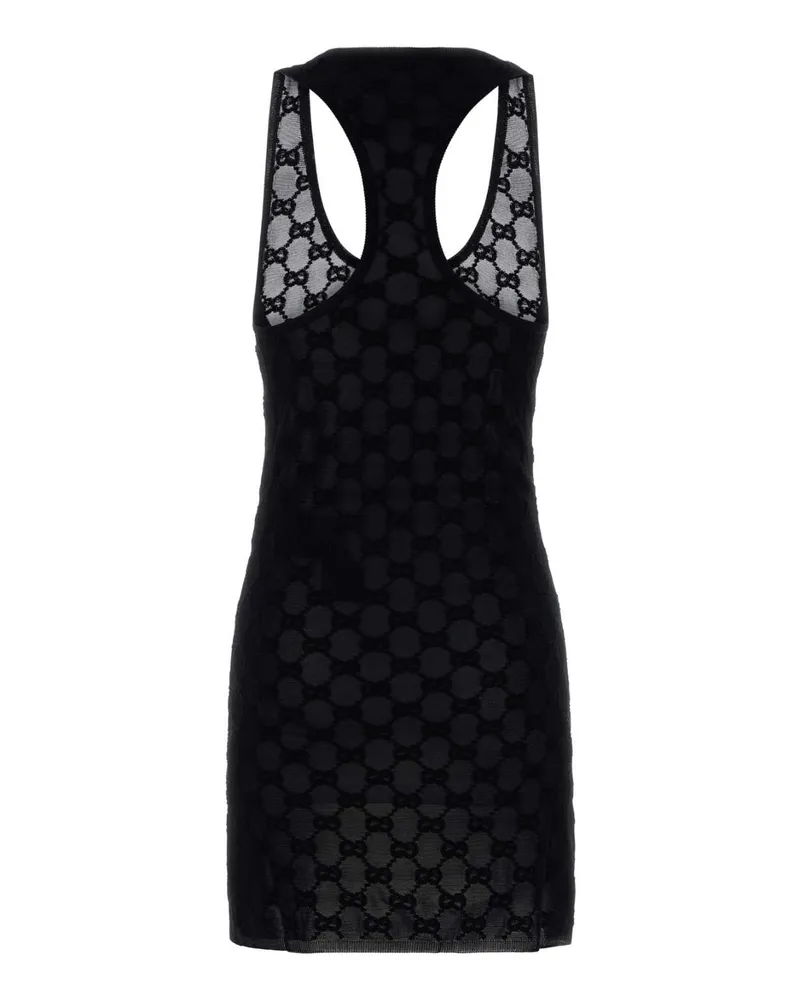 Gucci Women's Dresses Tank Top Black Viscose Cotton Nylon Tops Black