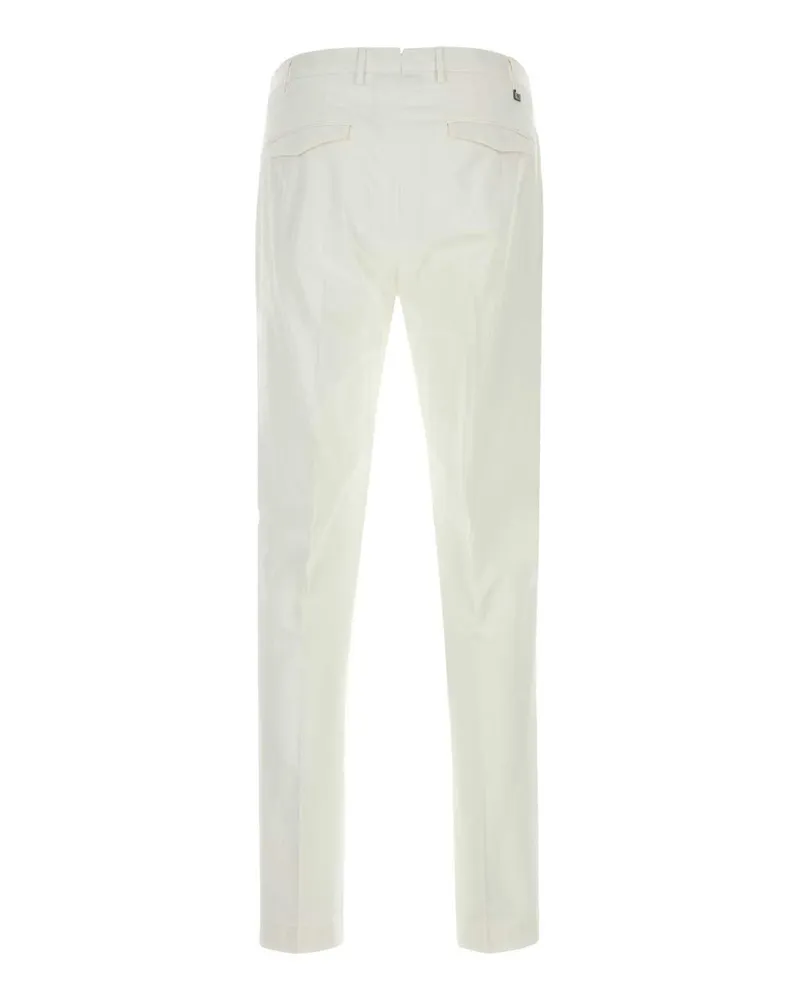 PT TORINO Men's White Stretch Cotton Pant Y010 Exterior: Elastane Pantaloni White