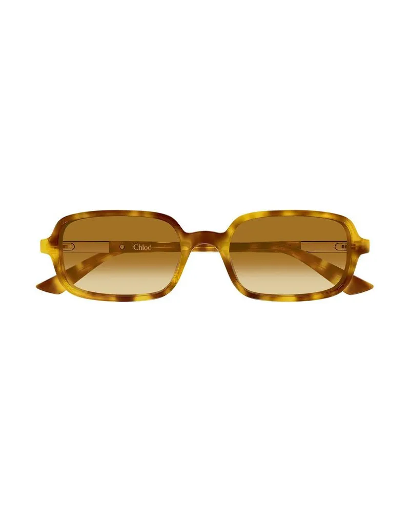 Chloé Unisex Sunglasses Brown Recycled Acetate Brown