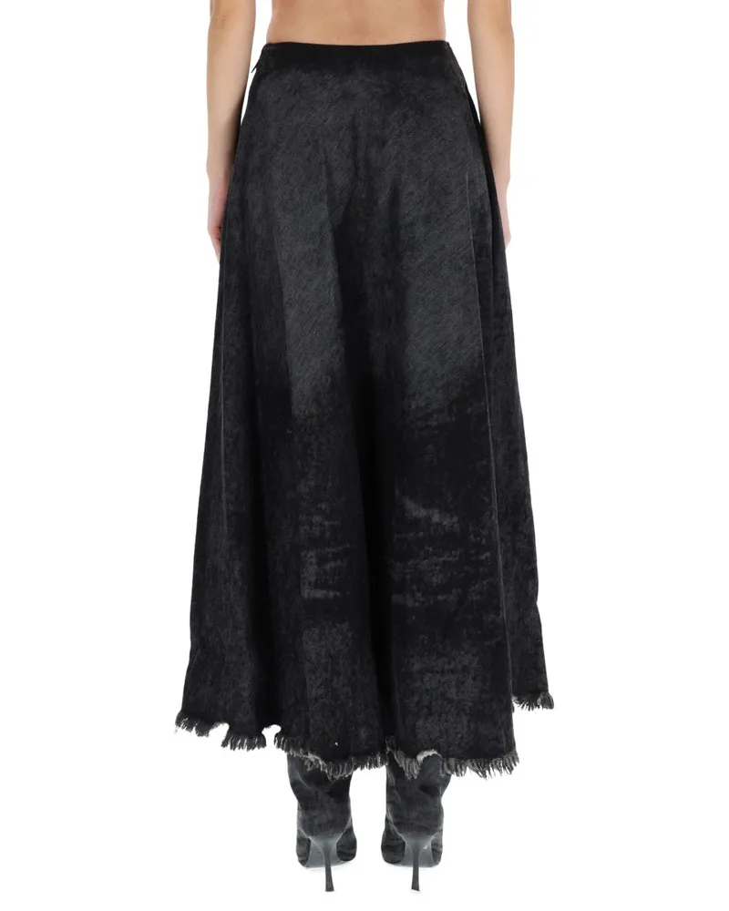 Diesel Cotton Hemp Blend Skirt — Black Black