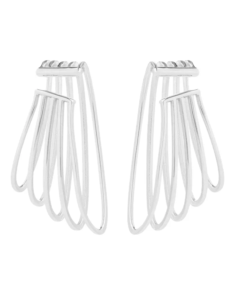 Federica Tosi Women's Earrings Five-Ring Metallic Metal Silver