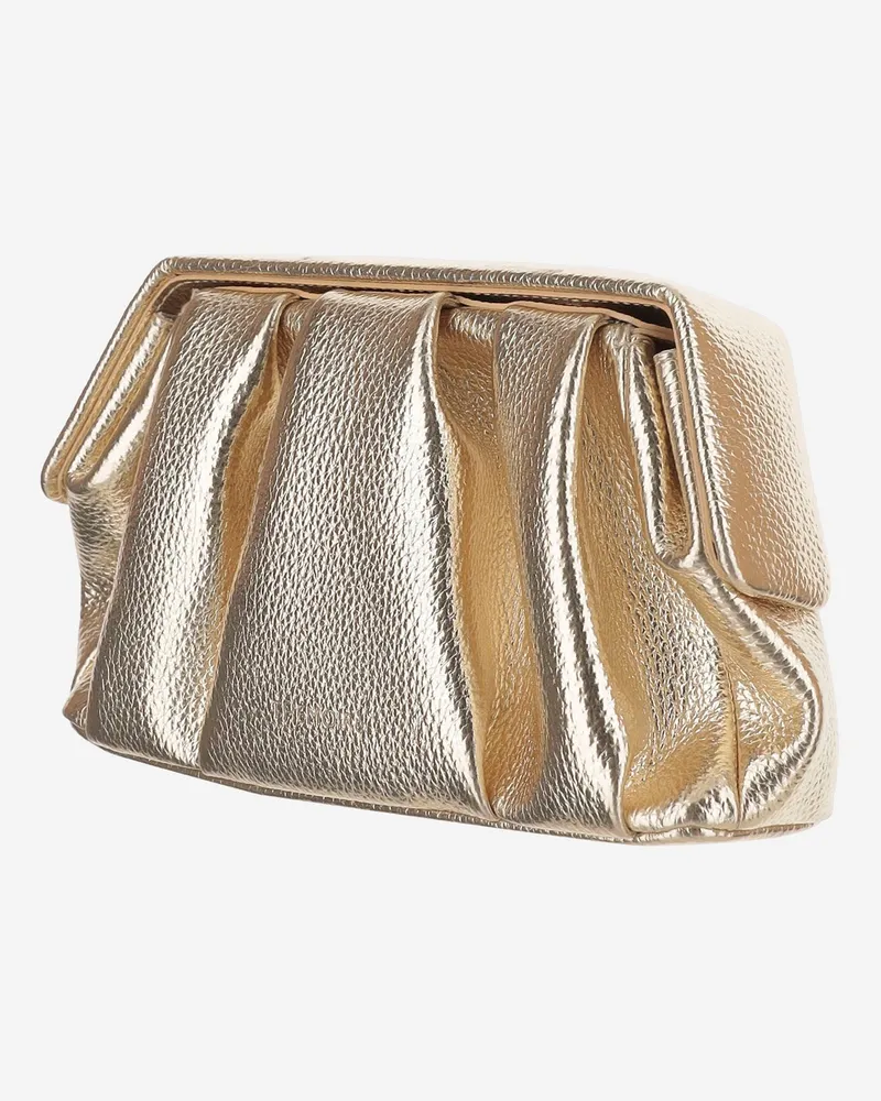 THEMOIRÈ Women's Handbag Gold Vegan Fabric Leather Handbags Hand Bags Gold