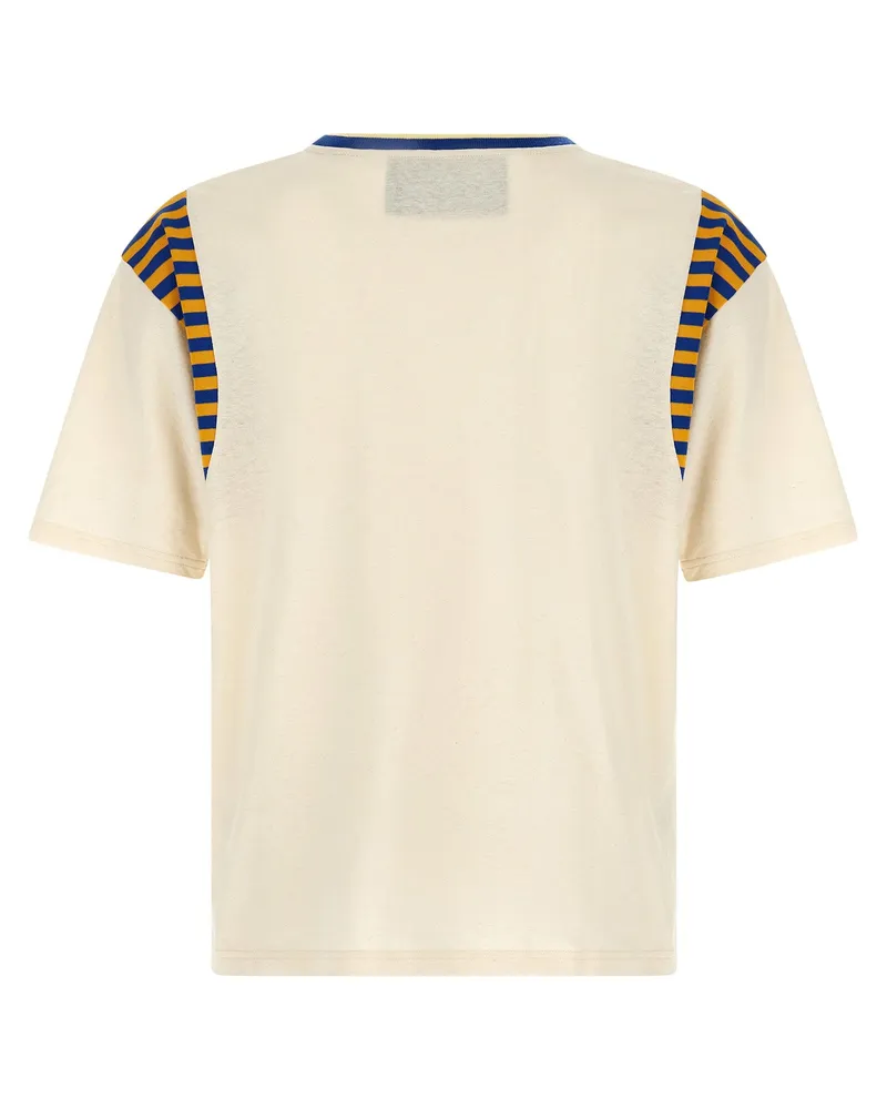 Valentino Garavani Panther-Print Cotton-Linen Blend T-Shirt — cream Cream