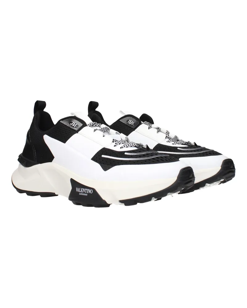Valentino Garavani Men's Black Fabric Athletic Sneakers Black