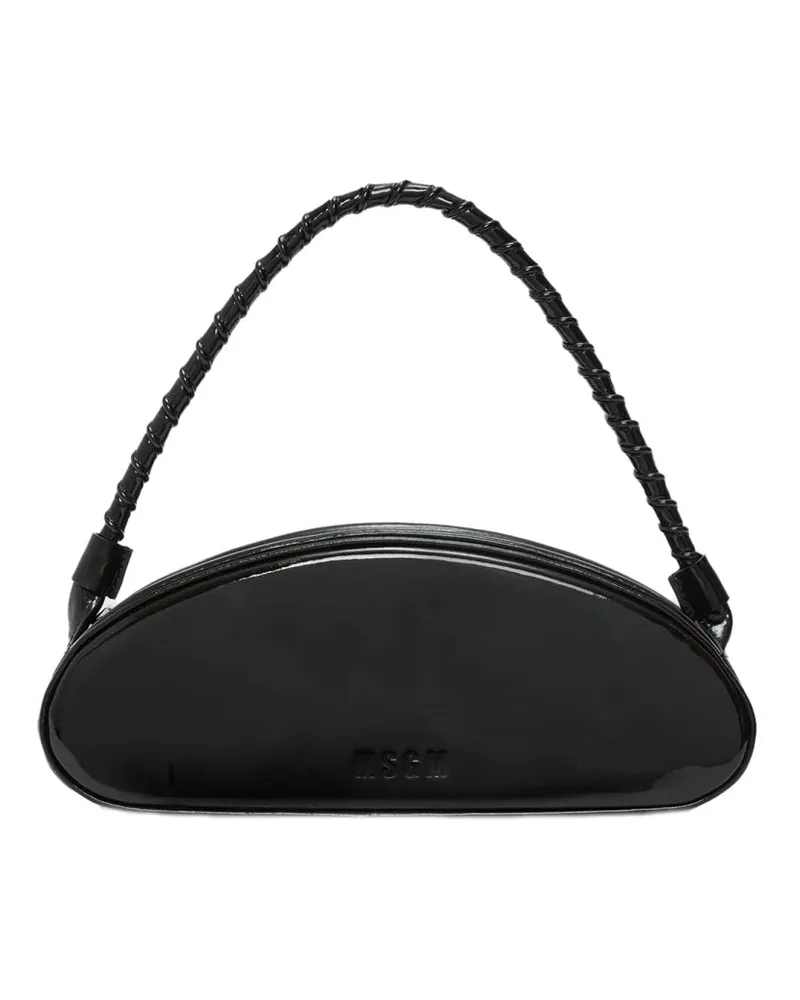 MSGM Women's Leather Handbag Black Outside: Calf Handbags Hand Bags Black