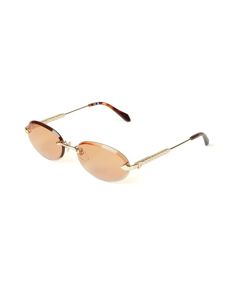 Just Cavalli Unisex Sunglasses Polished Rose Gold Metal Rose