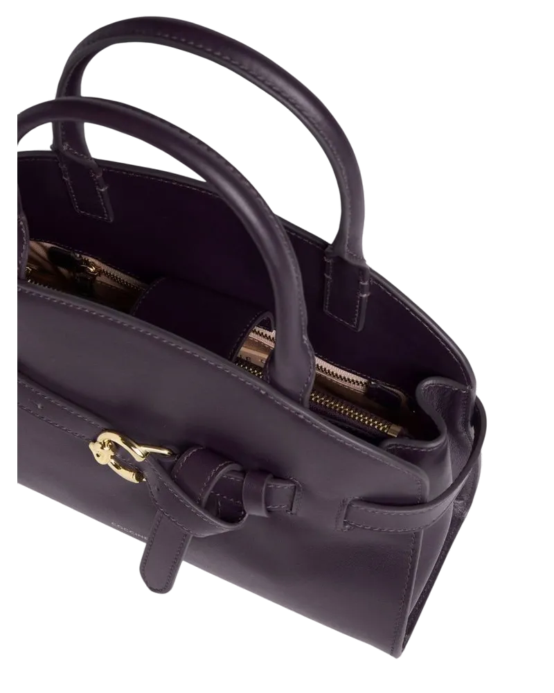 Coccinelle Sabine Leather Top Handle Bag — Purple Purple