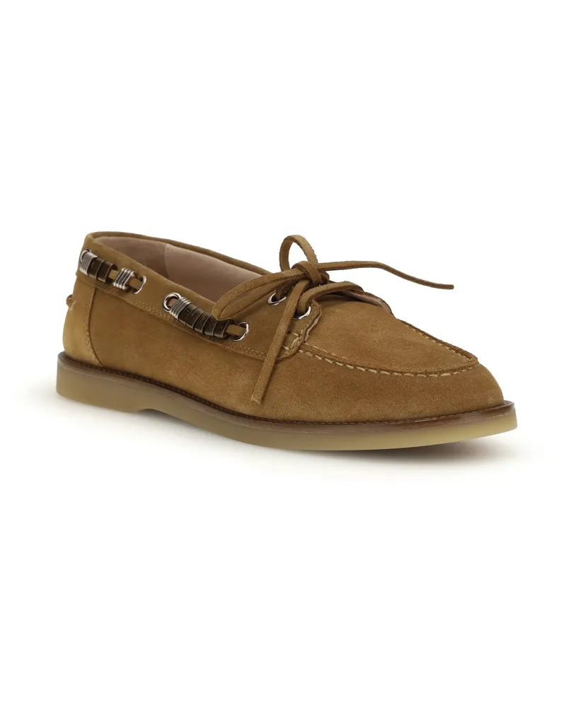 Pinko Women's Suede Grace Loafers Tan Tan