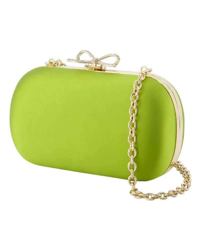 Self-Portrait Women's Clutch - Self Portrait Synthetic Green Bags Clutches Green