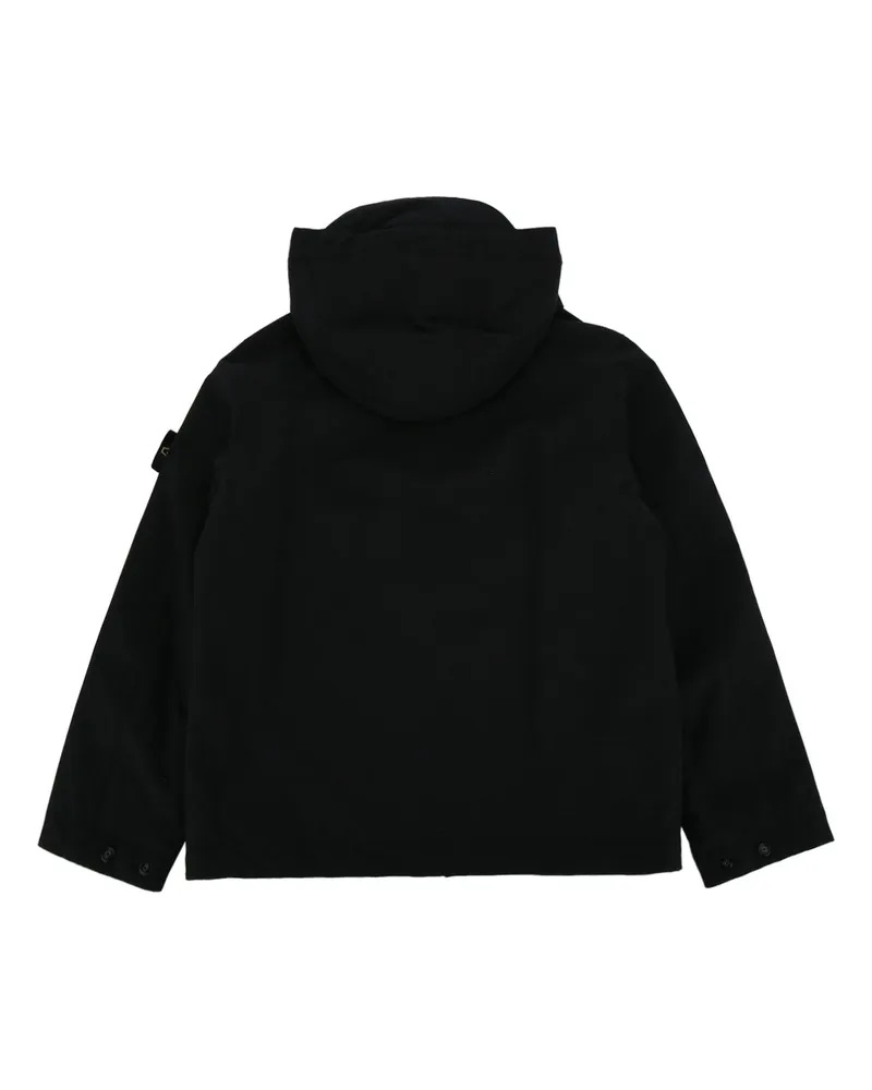 Stone Island Short Parka Down Jacket — Black Black