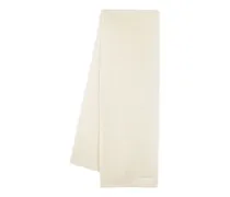 Unisex Logo-Embroidered Cotton Scarf Beige