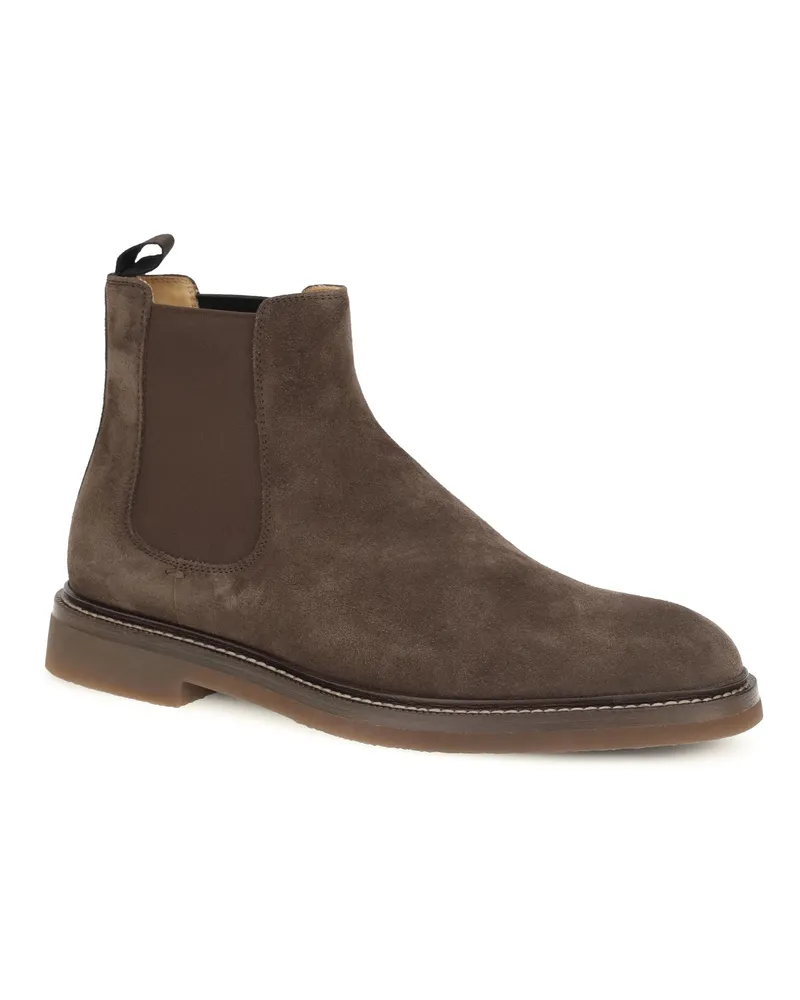 Brunello Cucinelli Men's Chelsea Boots Moka Brown
