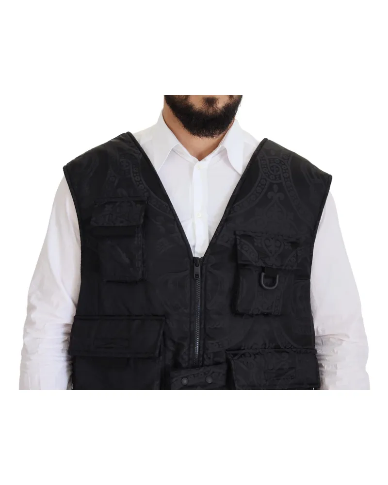 Dolce & Gabbana Nylon Full-Zip Vest — Black Black