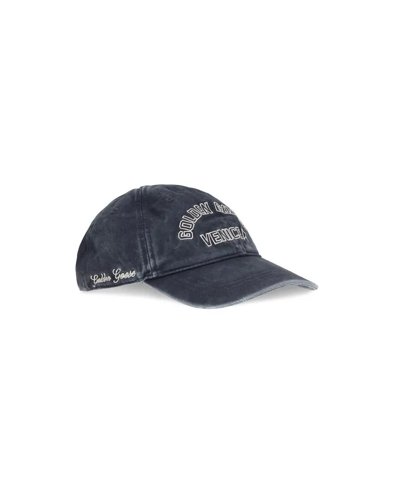 Golden Goose Women's Blue Cotton Cap (baseball Hat Navy