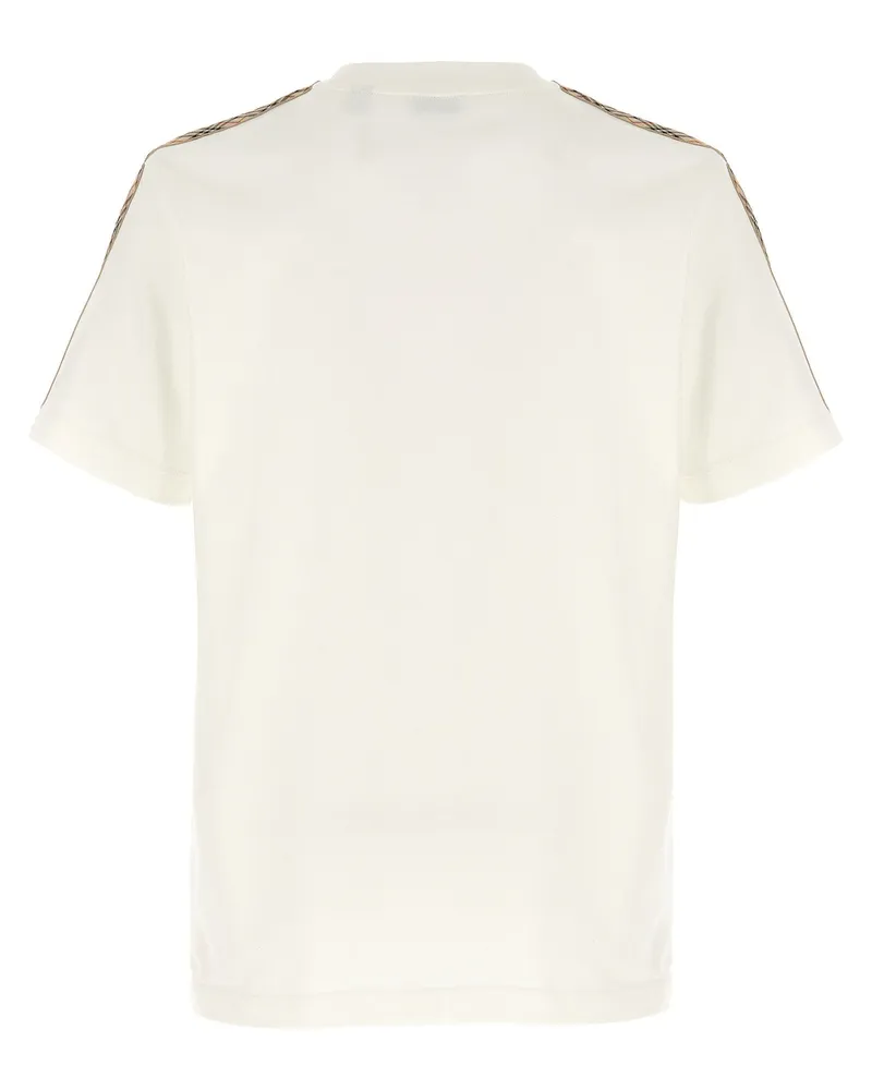 Burberry Check Tape T-shirt — Cream Cream