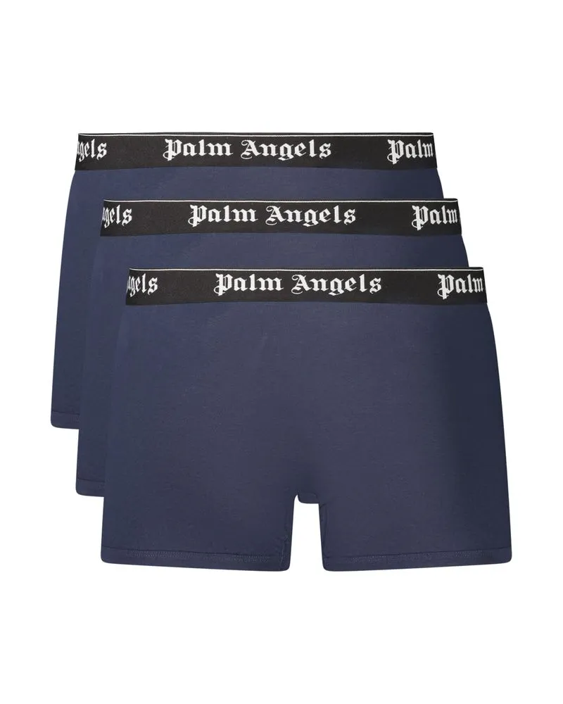 Palm Angels Blue Cotton Mens Boxer Clothing Blue
