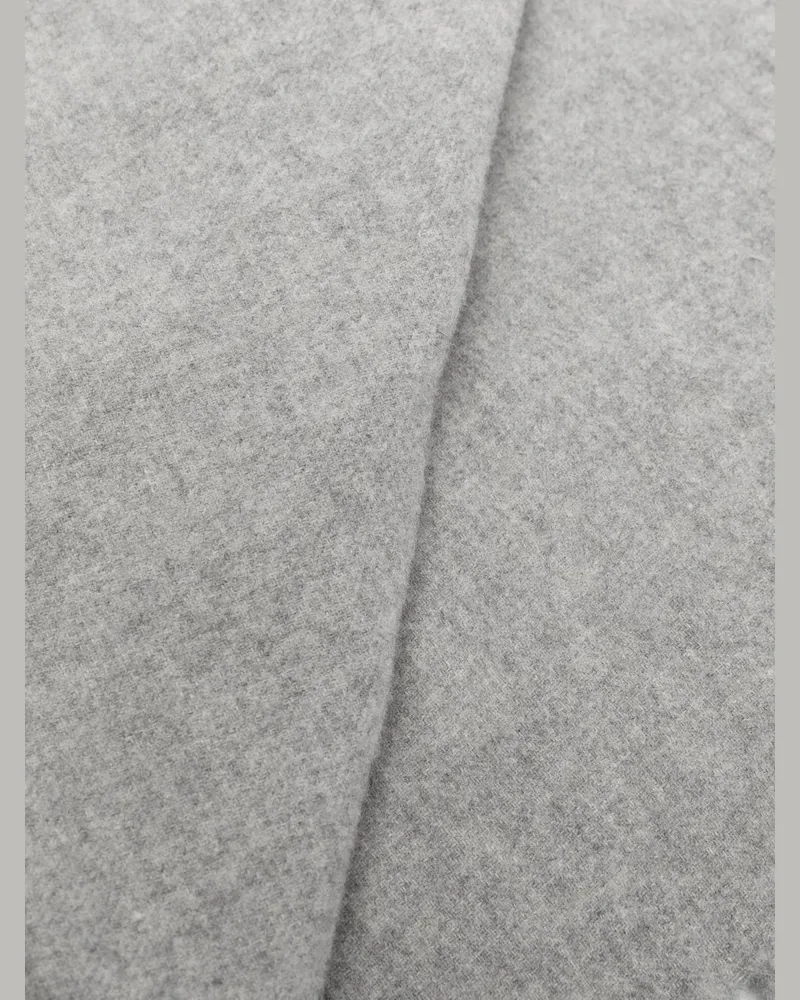 Totême Virgin Wool Fringe-Edge Scarf — Gray Gray