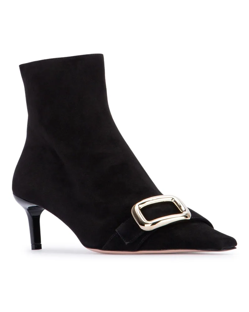 Roger Vivier Women's Choc Bootie 55 Nero Leather - Sole: Calf Stivali / Boot Black