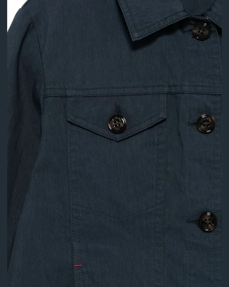MAX&Co. Cotton-Blend Jacket — Blue Blue