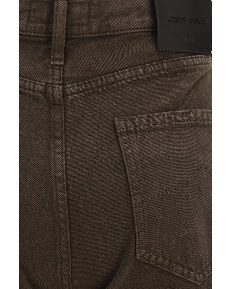 Jacob Cohën High-Rise Straight-Leg Denim Jeans — Brown Brown