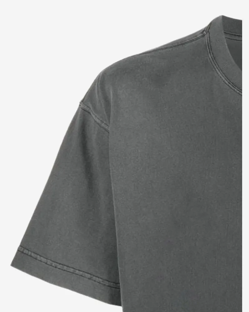 Carhartt WIP Men Cotton T-Shirt Grey Single Jersey T-Shirts And Polos Gray