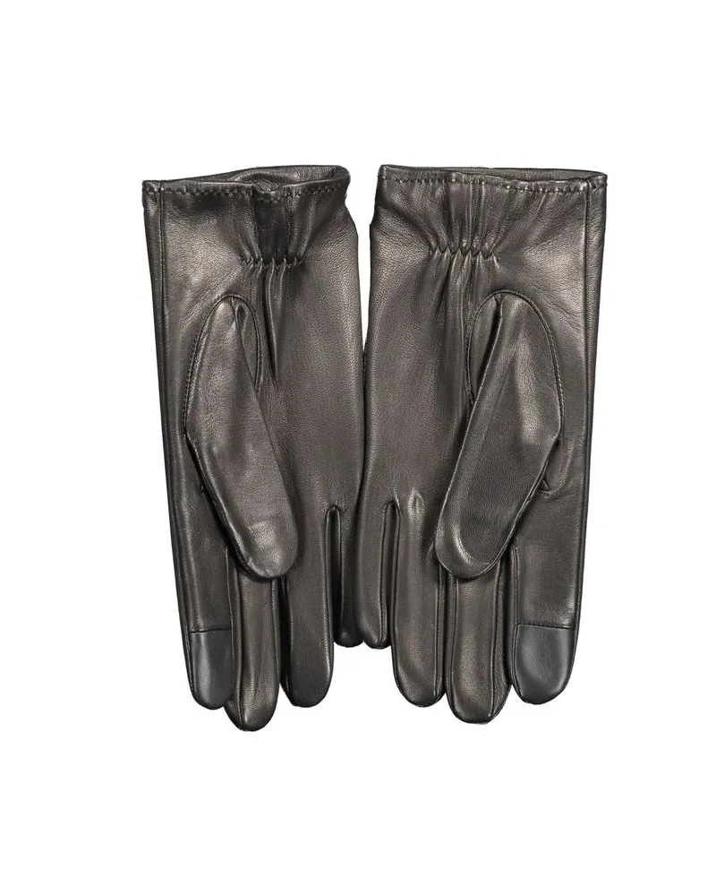 Tommy Hilfiger Padded Leather Gloves — Black Black