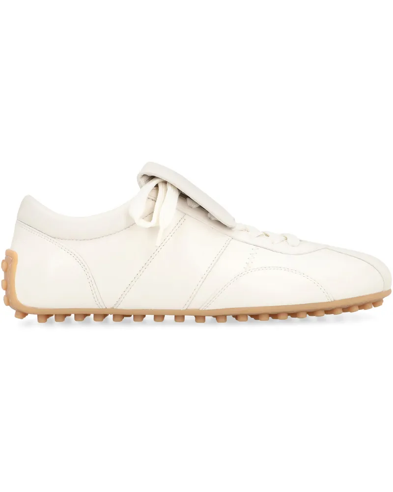 TOD'S Women's T-Marathon Leather Sneakers White Ovine Trainers White