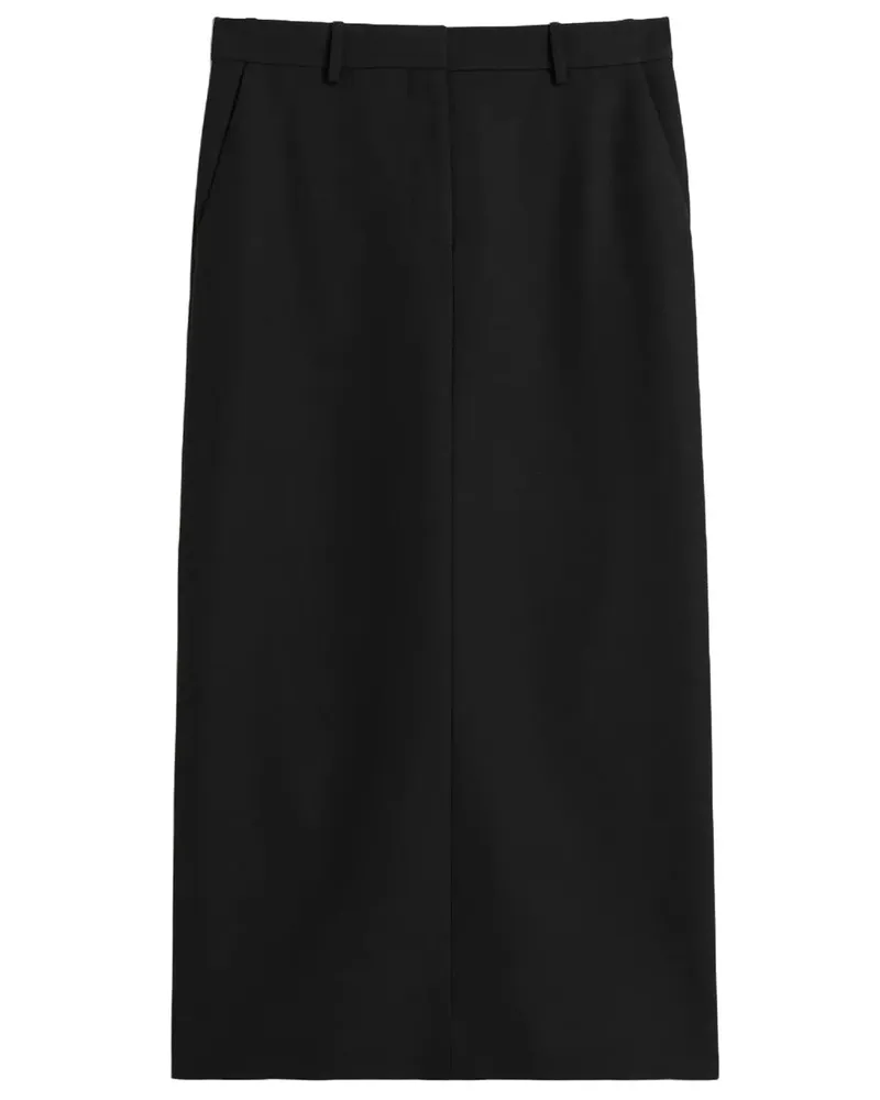 Totême Low-Waist Straight Skirt — Black Black