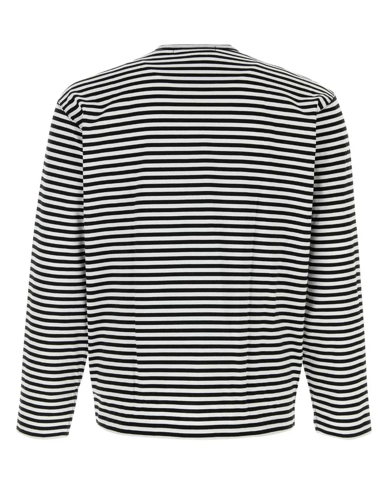 Junya Watanabe Striped Cotton T-Shirt — White White