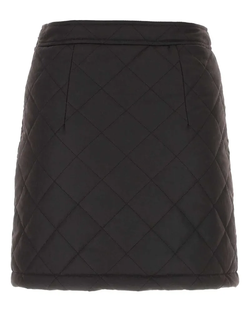 Burberry Women's Dark Brow Cotton Mini Skirt A1276 Gonne Black