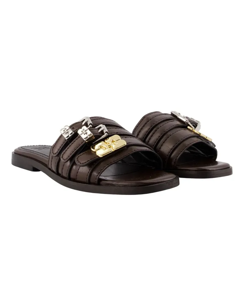 Ganni Women's Sue Sandals Brown Synthetic Brown