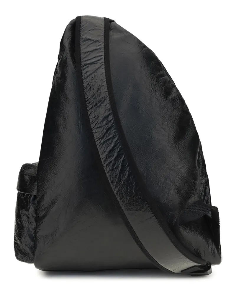 Balenciaga Men's Explorer Asymmetric Backpack Black-L White Backpacks Black/l Black