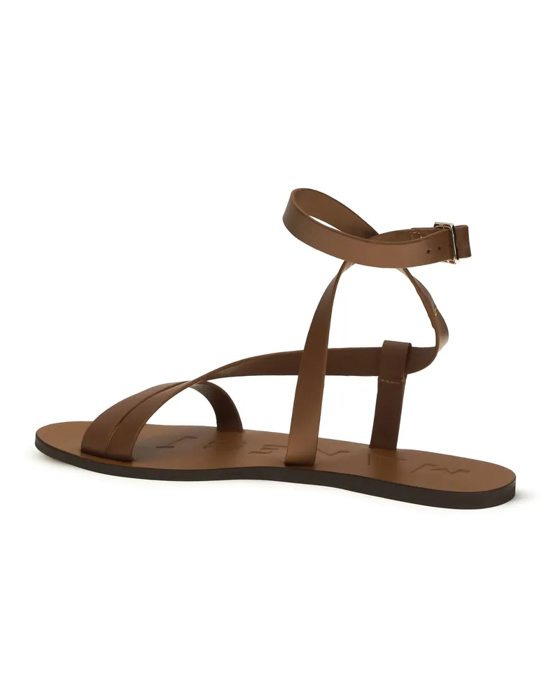 Manebí Women's Leather Sandals Canyon Tan Gladiator Calf 