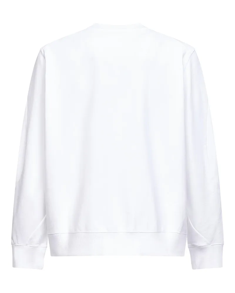 Givenchy Men's White Brushed Cotton Couture Seam Sweatshirt Sweatshirts Sweater White