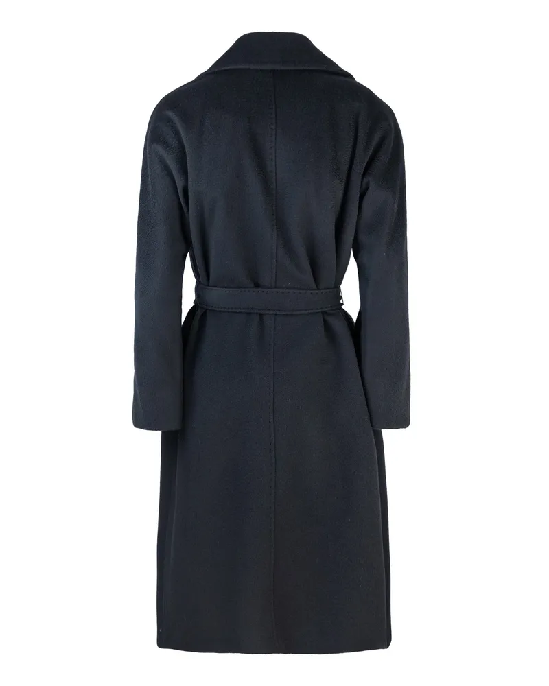 Max Mara Women's Midi Wrap Coat Ravenna Black Black
