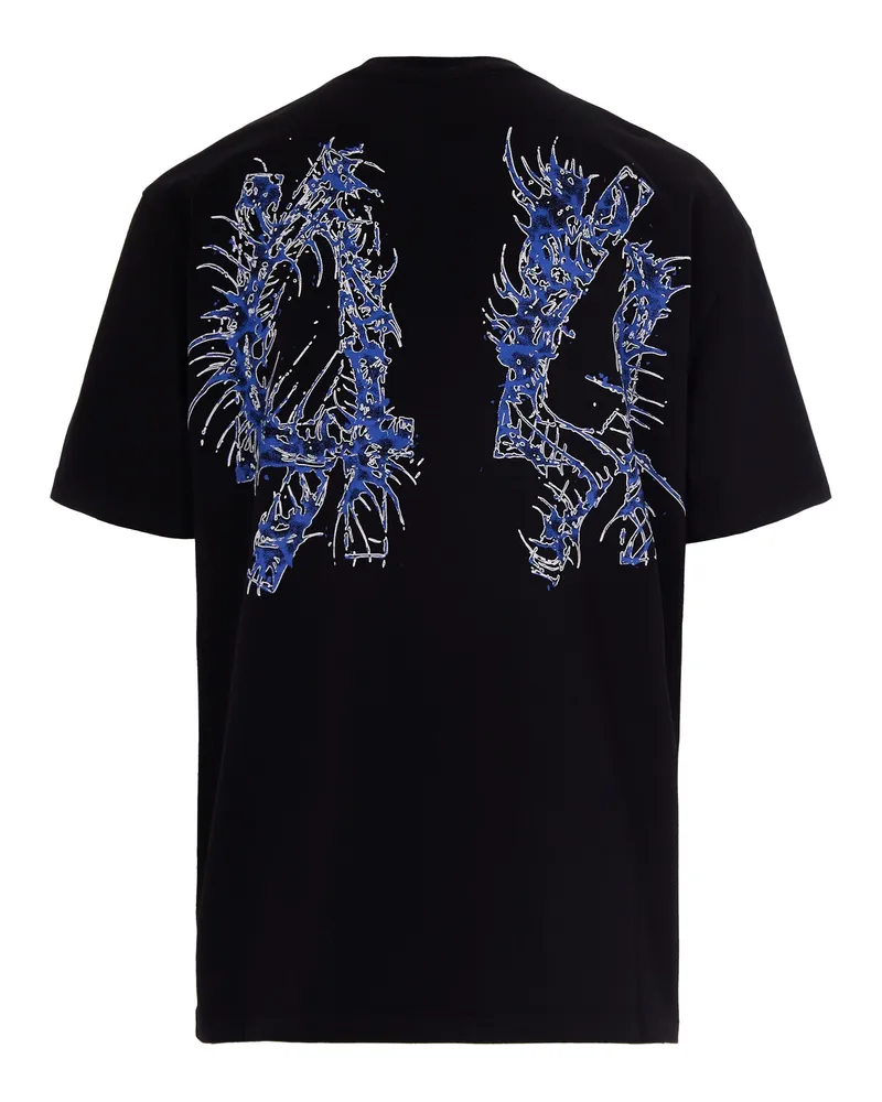 44 LABEL GROUP Men T-Shirt Centipede Black-Centipede Sapphire Cotton T-Shirts Black/centipede And Polos Black