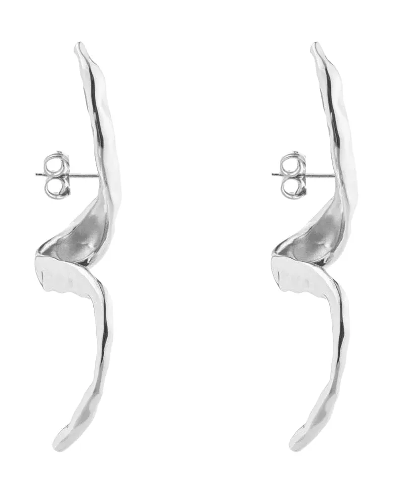 Federica Tosi Women's Earrings Snake Silver Metallic Silver