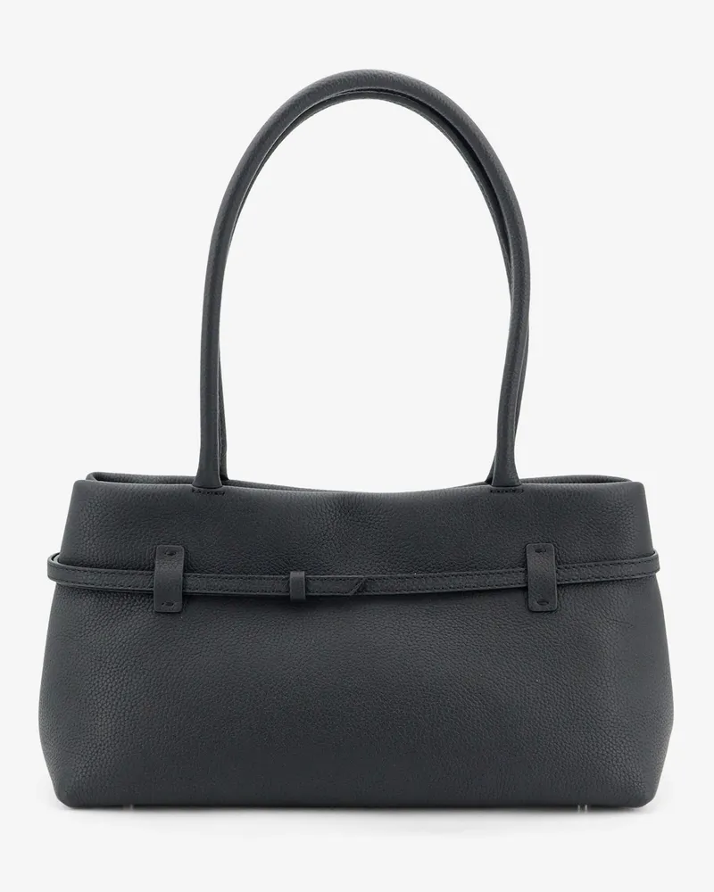 Manu Atelier Women's Shoulder Bag Le Cambon East West Leather Black Black