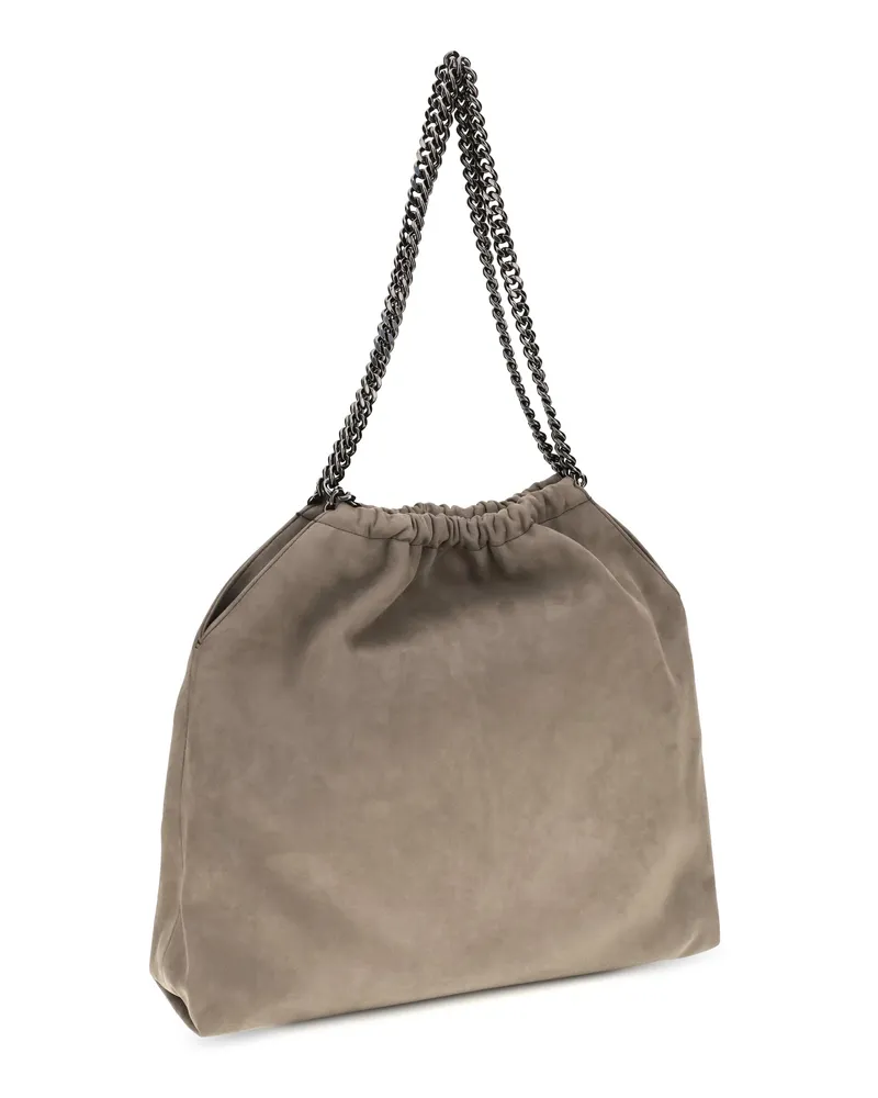 Stella McCartney Women's Mini Tote Bag Falabella Dark Taupe Polyester Shoulder Taupe